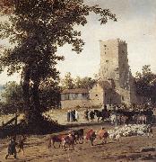 POST, Pieter Jansz Italianate Landscape with the Parting of Jacob and Laban zg France oil painting reproduction